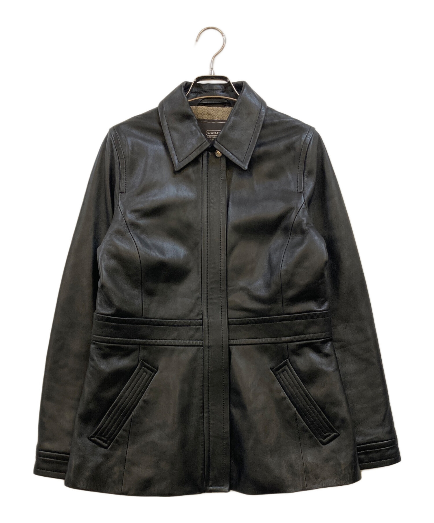 中古・古着通販】COACH (コーチ) 裏地シグネチャー レザージャケット