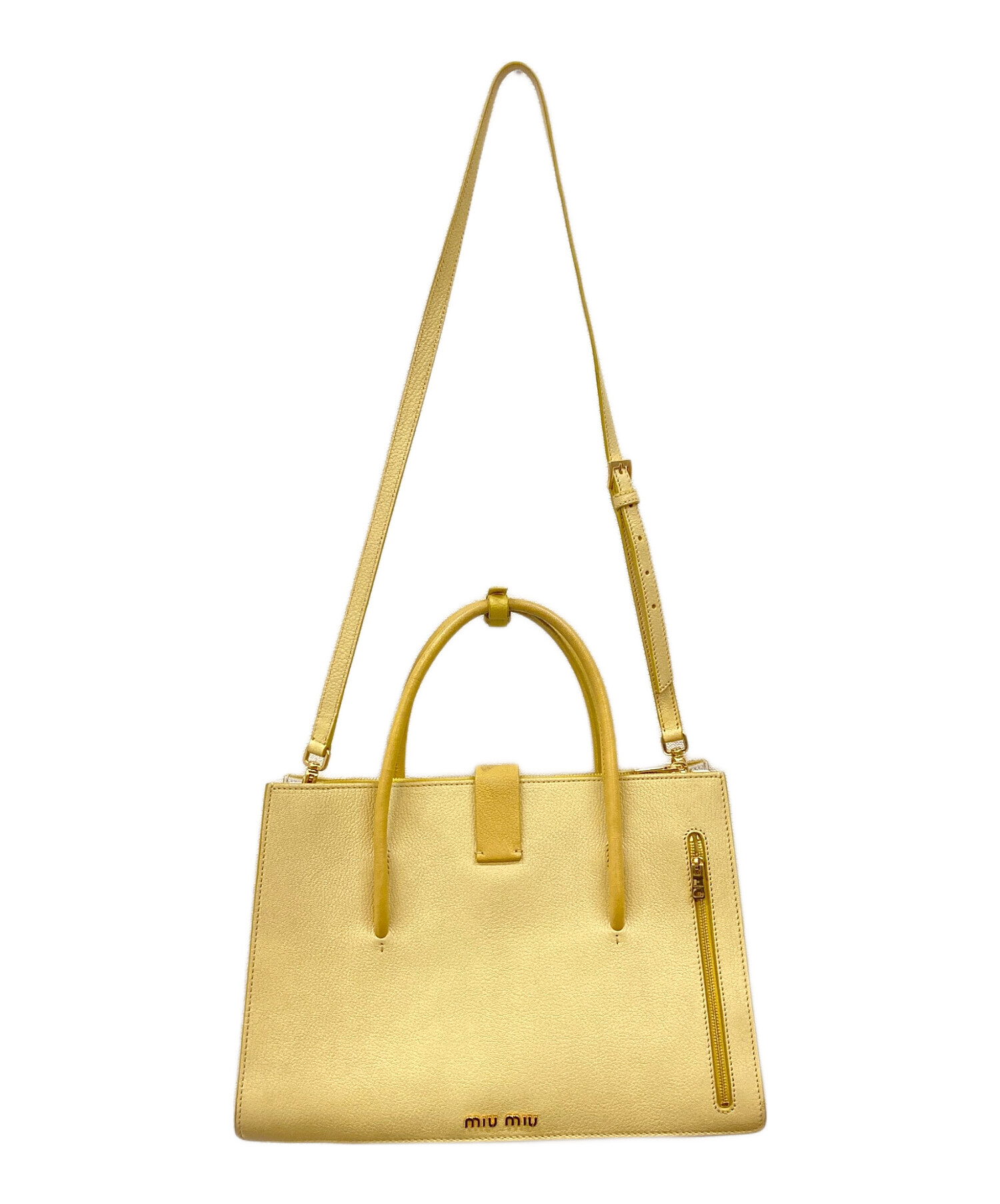 中古・古着通販】MIU MIU (ミュウミュウ) マドラスレザー2WAYトート