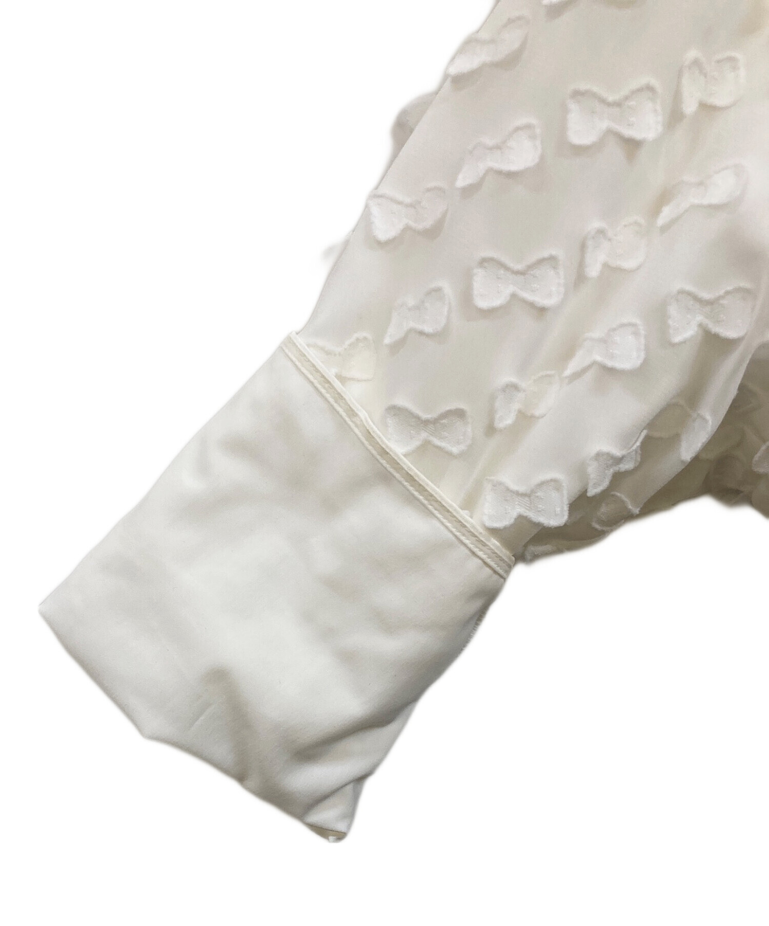 中古・古着通販】shirocon (シロコン) キティリボンレイヤードブラウス