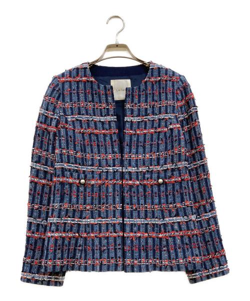 中古・古着通販】LEILIAN (レリアン) ノーカラーツイードジャケット