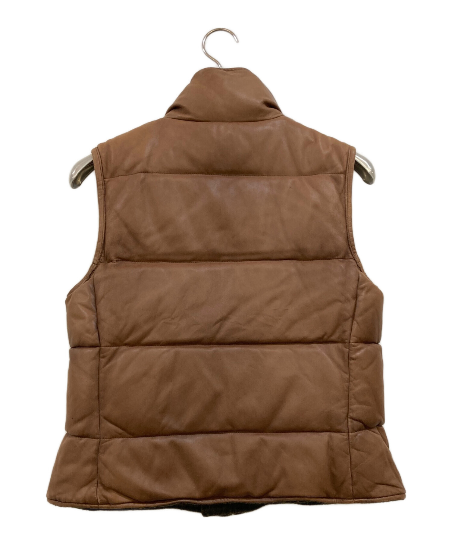 【新品タグ付き】ラルフローレン　羊革　レザー　ベルト　ベスト　ブラウン　9号 中古・古着通販】RALPH LAUREN (ラルフローレン) レザーツイード