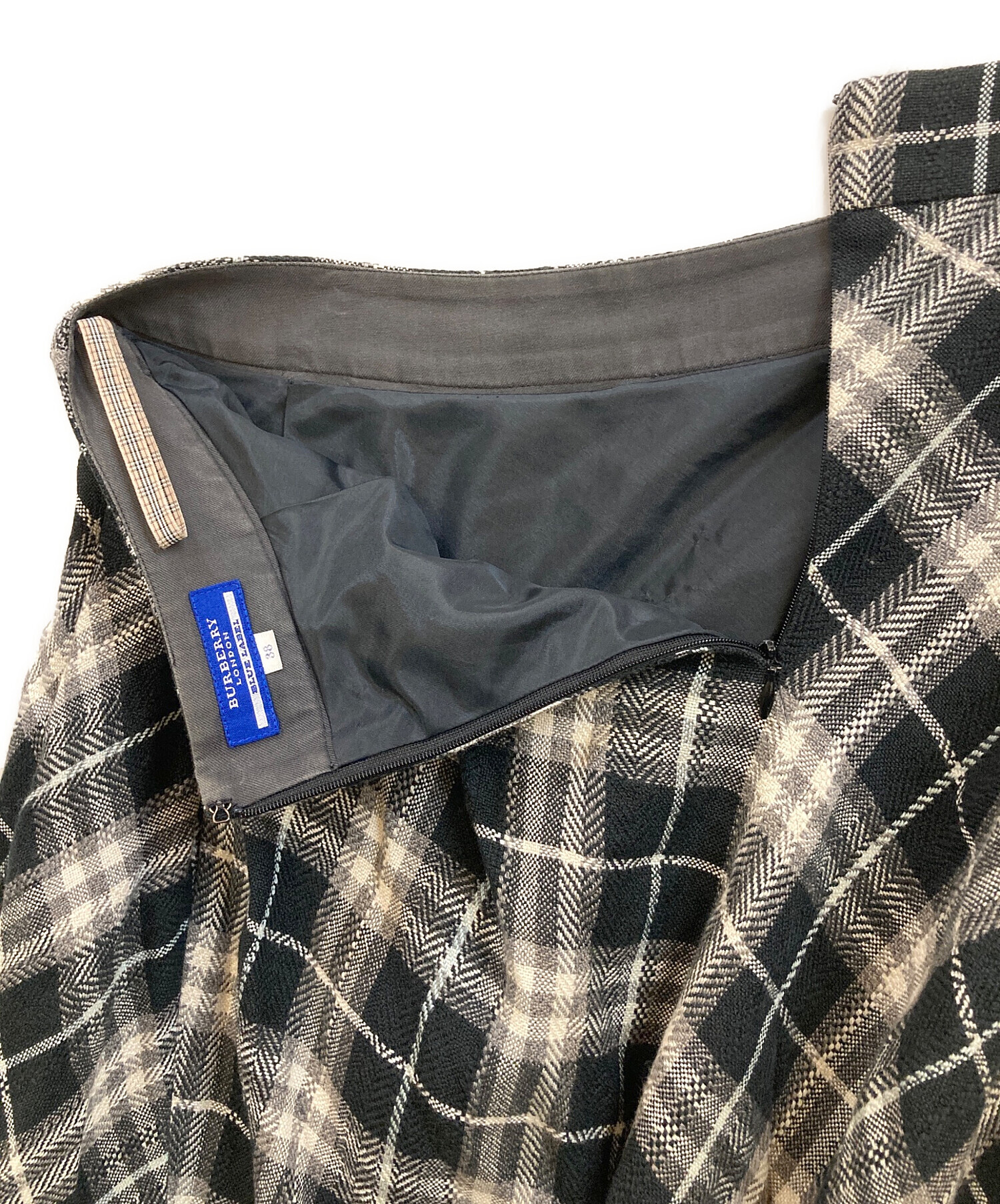 BURBERRY BLUELABEL 黒　チェック柄　38 古着 中古・古着通販】BURBERRY BLUE LABEL (バーバリー ブルー レーベル