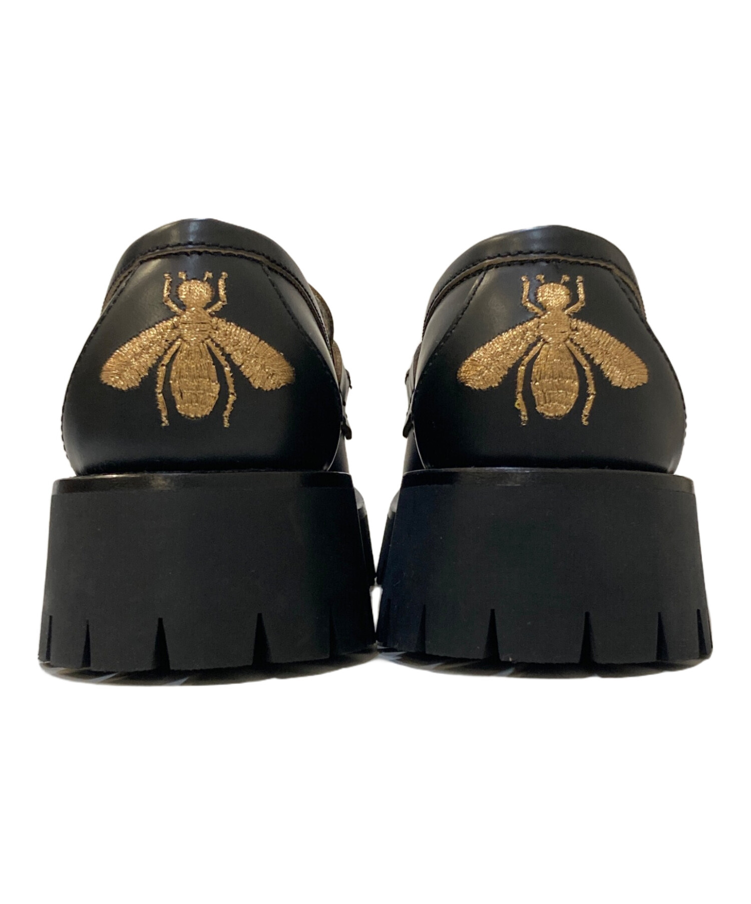 中古・古着通販】GUCCI (グッチ) レザーホースビットローファー