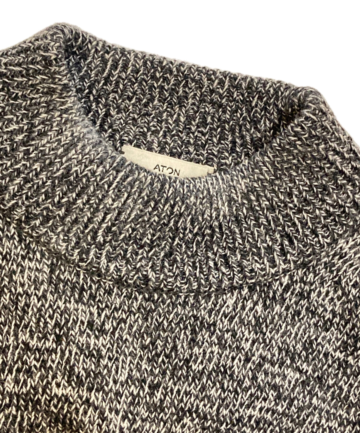 中古・古着通販】ATON (エイトン) BABY WOOL MOULINE/モックネック