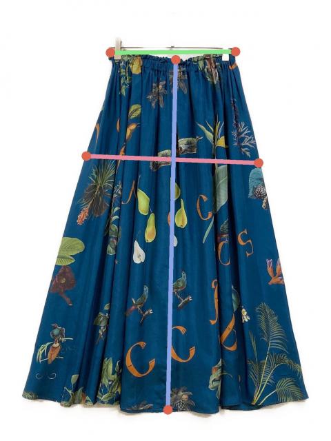 中古・古着通販】CABaN (キャバン) シルク ボタニカルプリントロング