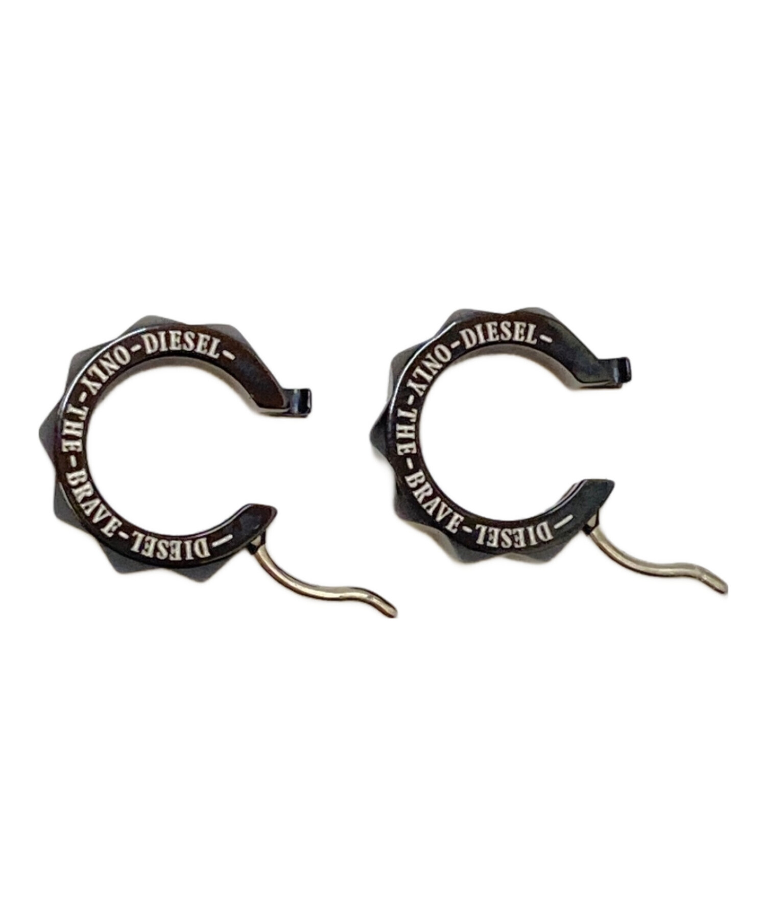 中古・古着通販】DIESEL (ディーゼル) フープブラックピアス ブラック