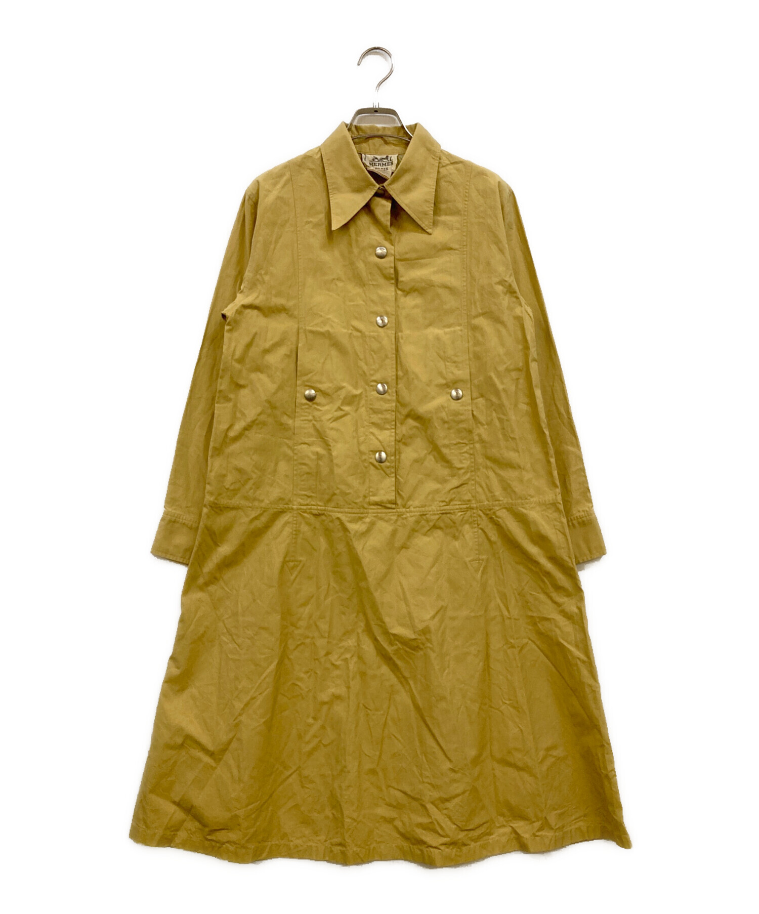 中古・古着通販】HERMES (エルメス) セリエボタン シャツワンピース