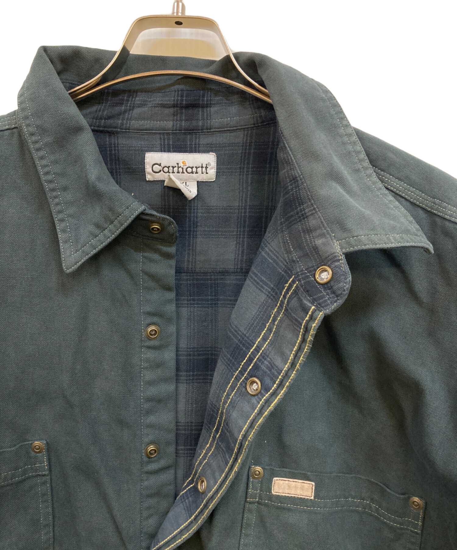 中古・古着通販】CarHartt (カーハート) snap-button shirt jacket 
