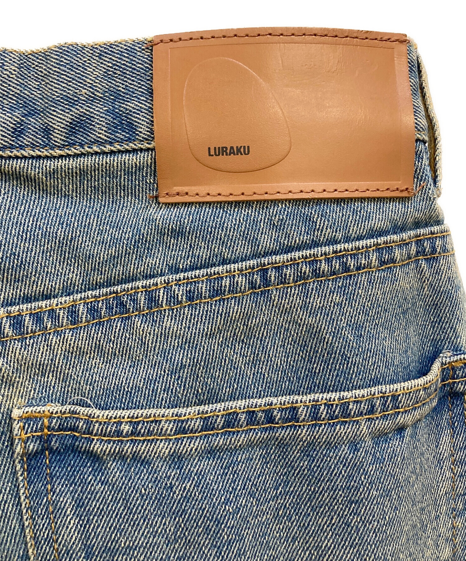 中古・古着通販】LURAKU (ルラク) セミフレアウォッシュデニム 