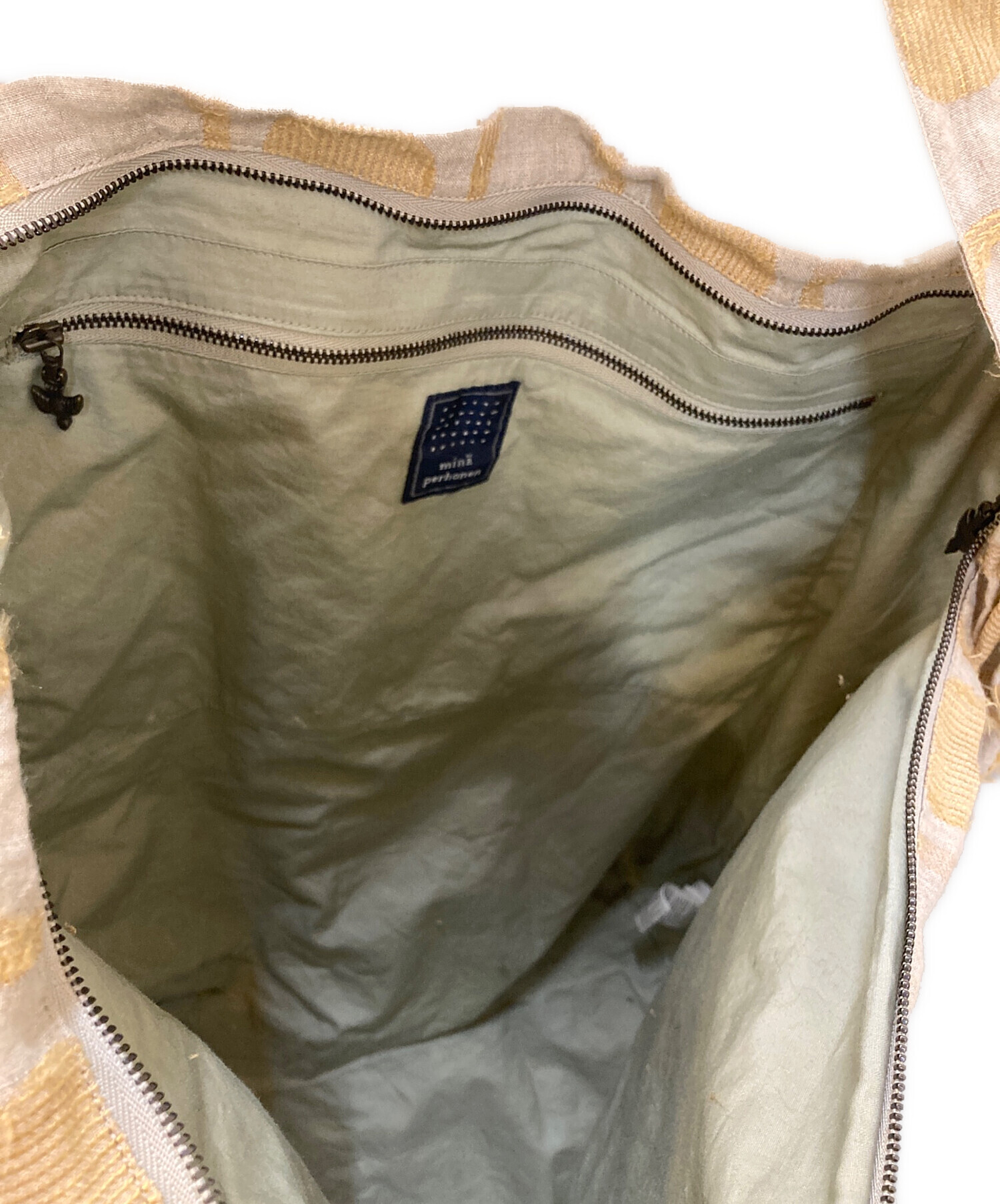 mina perhonen ミナペルホネン ショルダーバッグ - カーキ 【古着】【中古】 中古・古着通販】mina perhonen (ミナ ペルホネン) ショルダーバッグ