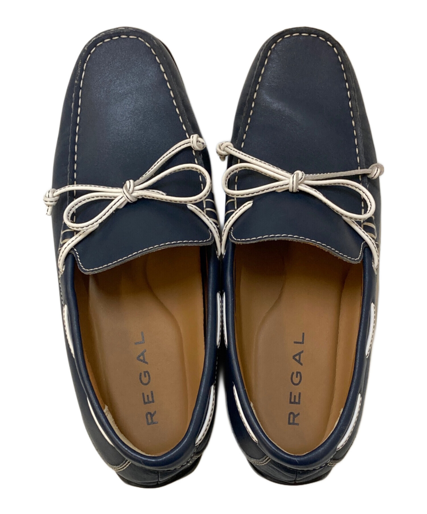 中古・古着通販】REGAL (リーガル) デッキシューズ ブルー サイズ:26