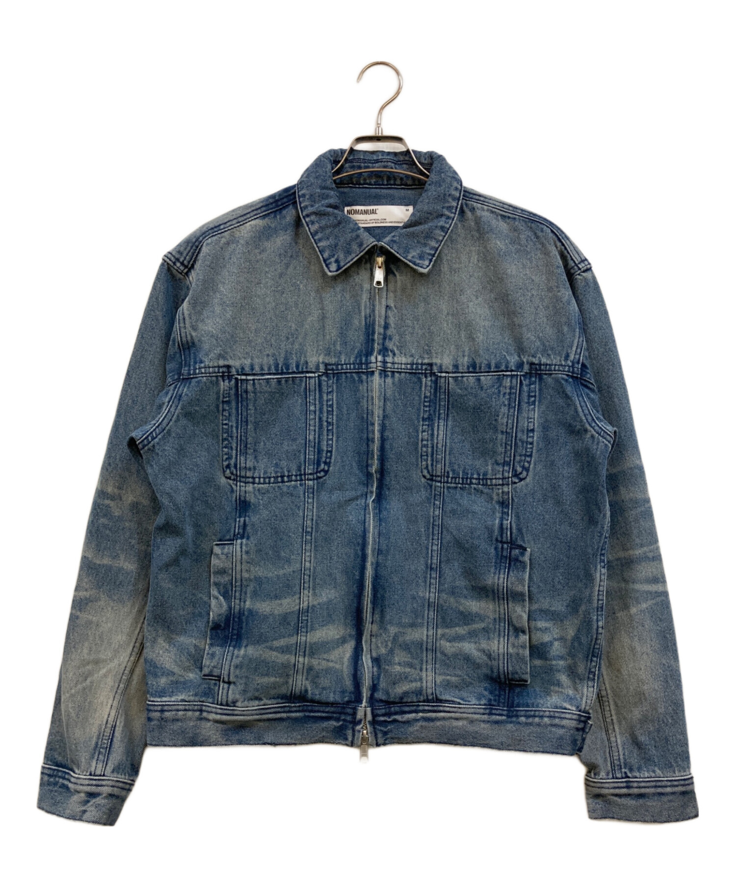 中古・古着通販】NOMANUAL (ノーマニュアル) WASHED DENIM TRUCKER
