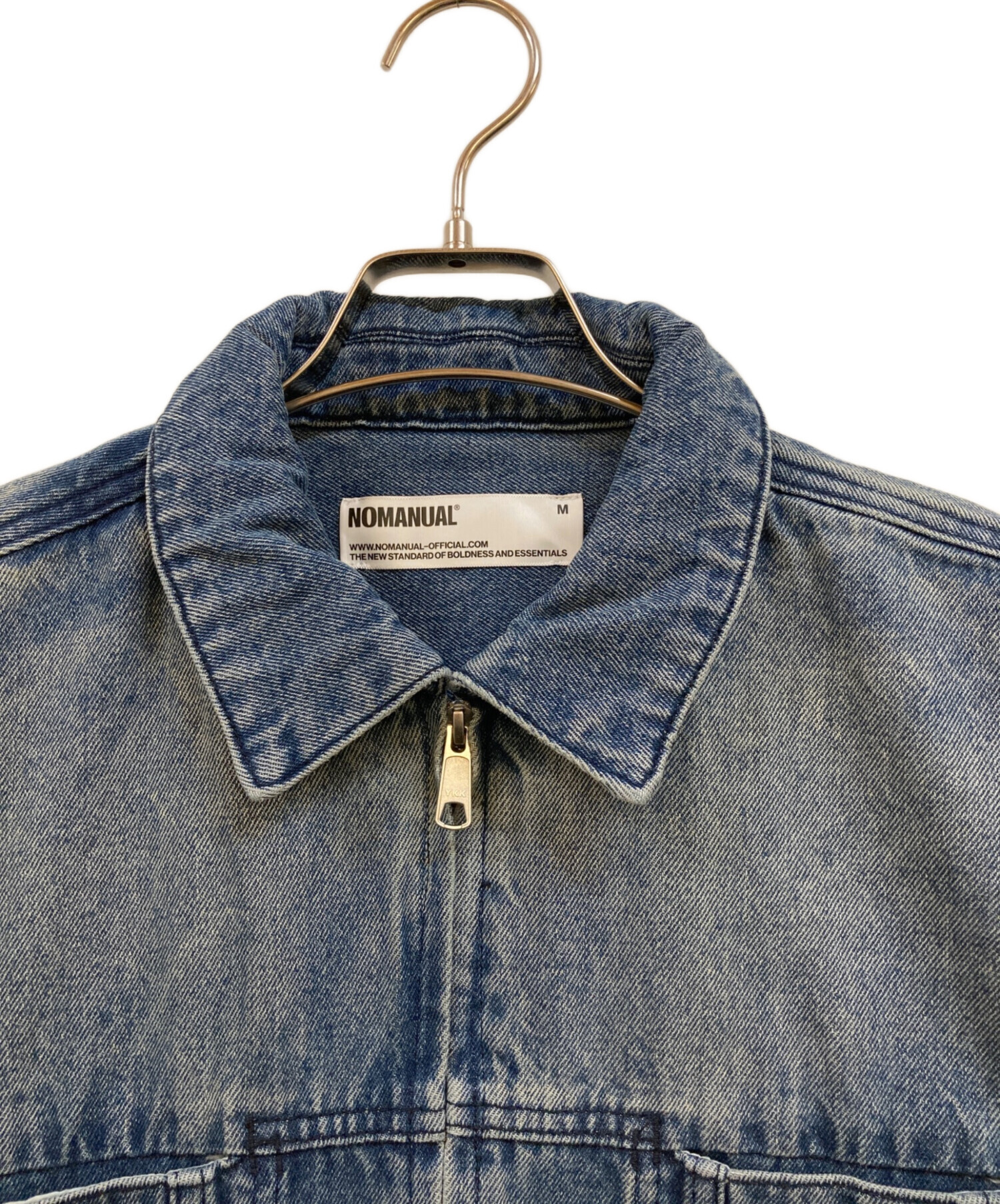 中古・古着通販】NOMANUAL (ノーマニュアル) WASHED DENIM TRUCKER 