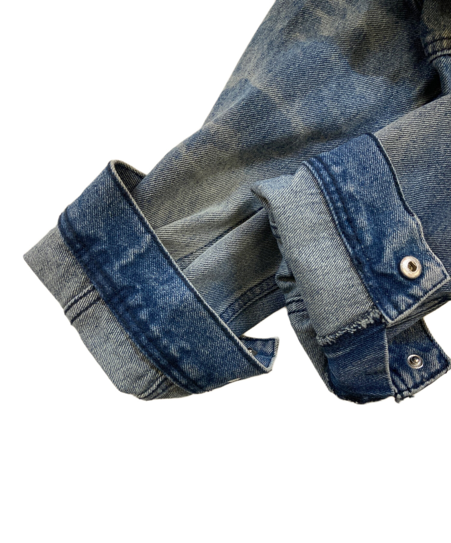 中古・古着通販】NOMANUAL (ノーマニュアル) WASHED DENIM TRUCKER 