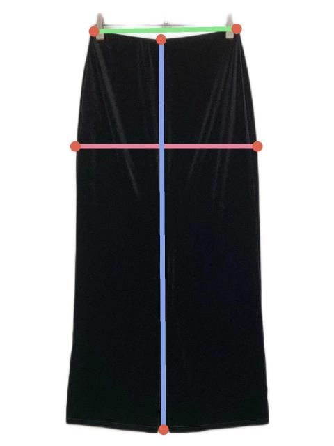 中古・古着通販】STUDIO DOE (スタジオドゥ) ベロアスカート ブラック