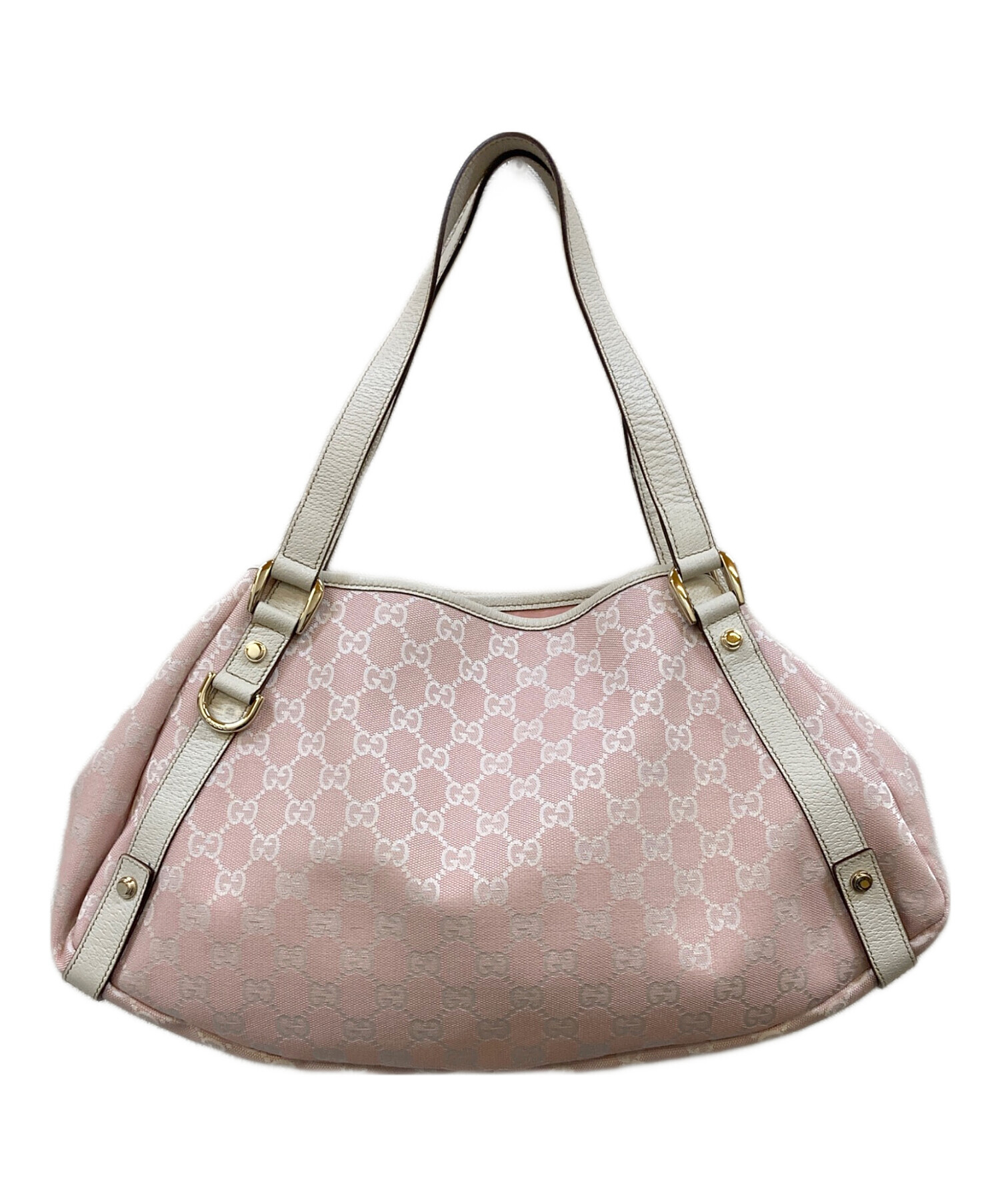 美品★未使用　GUCCI グッチ アビー GGキャンバス レザー トートバッグ 中古・古着通販】GUCCI (グッチ) アビーGGキャンバス トートバッグ