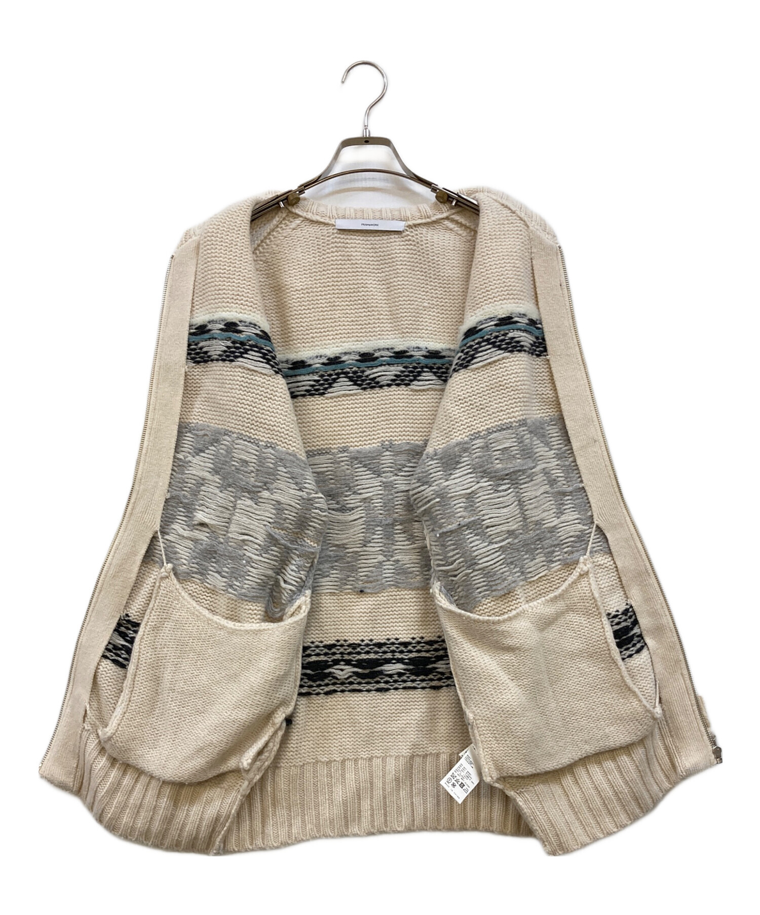 中古・古着通販】FRAMeWORK (フレームワーク) ジャガードZIP