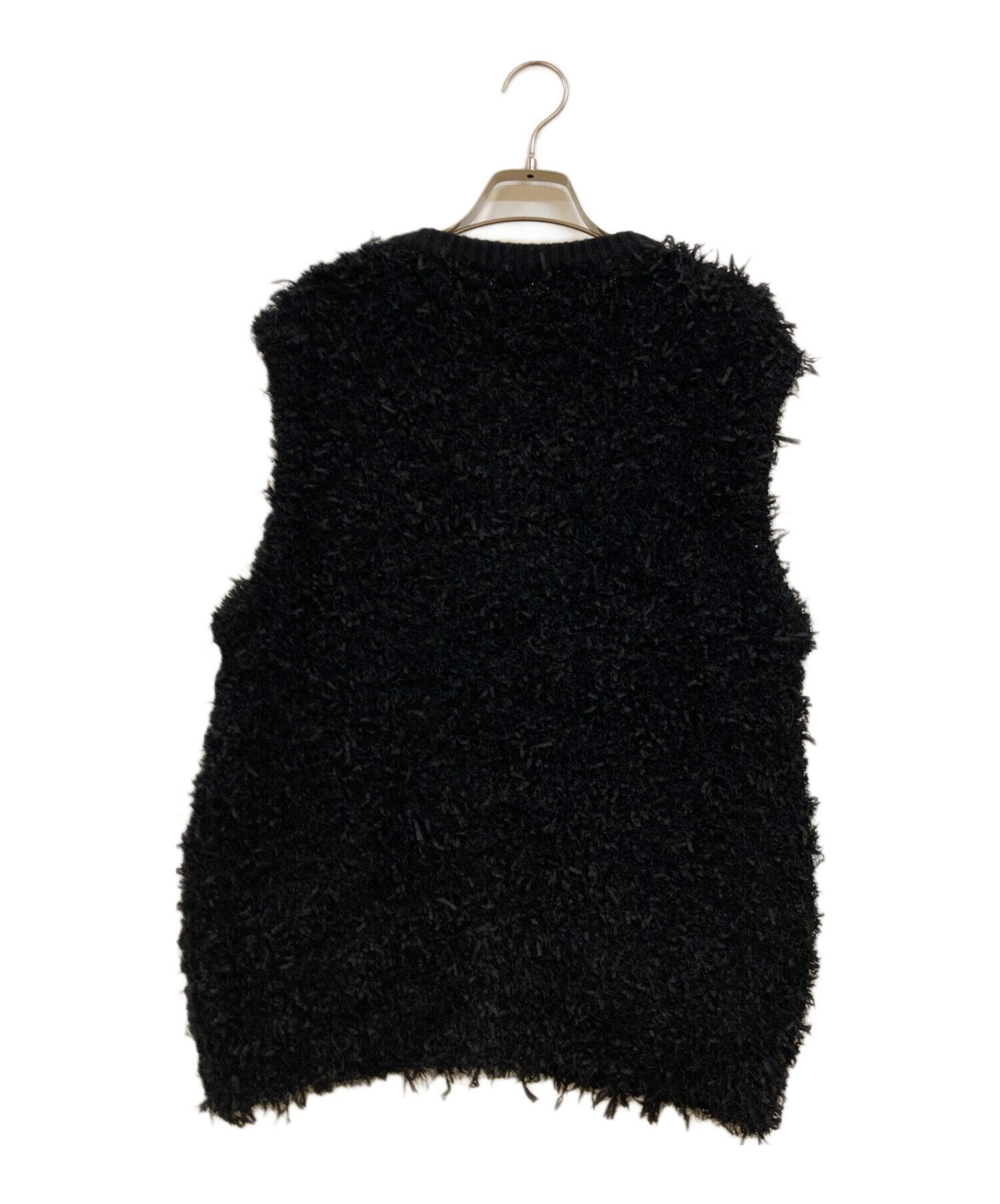 中古・古着通販】ANAYI (アナイ) ペーパーフェザーモールジレ ブラック