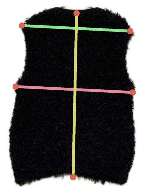 中古・古着通販】ANAYI (アナイ) ペーパーフェザーモールジレ ブラック