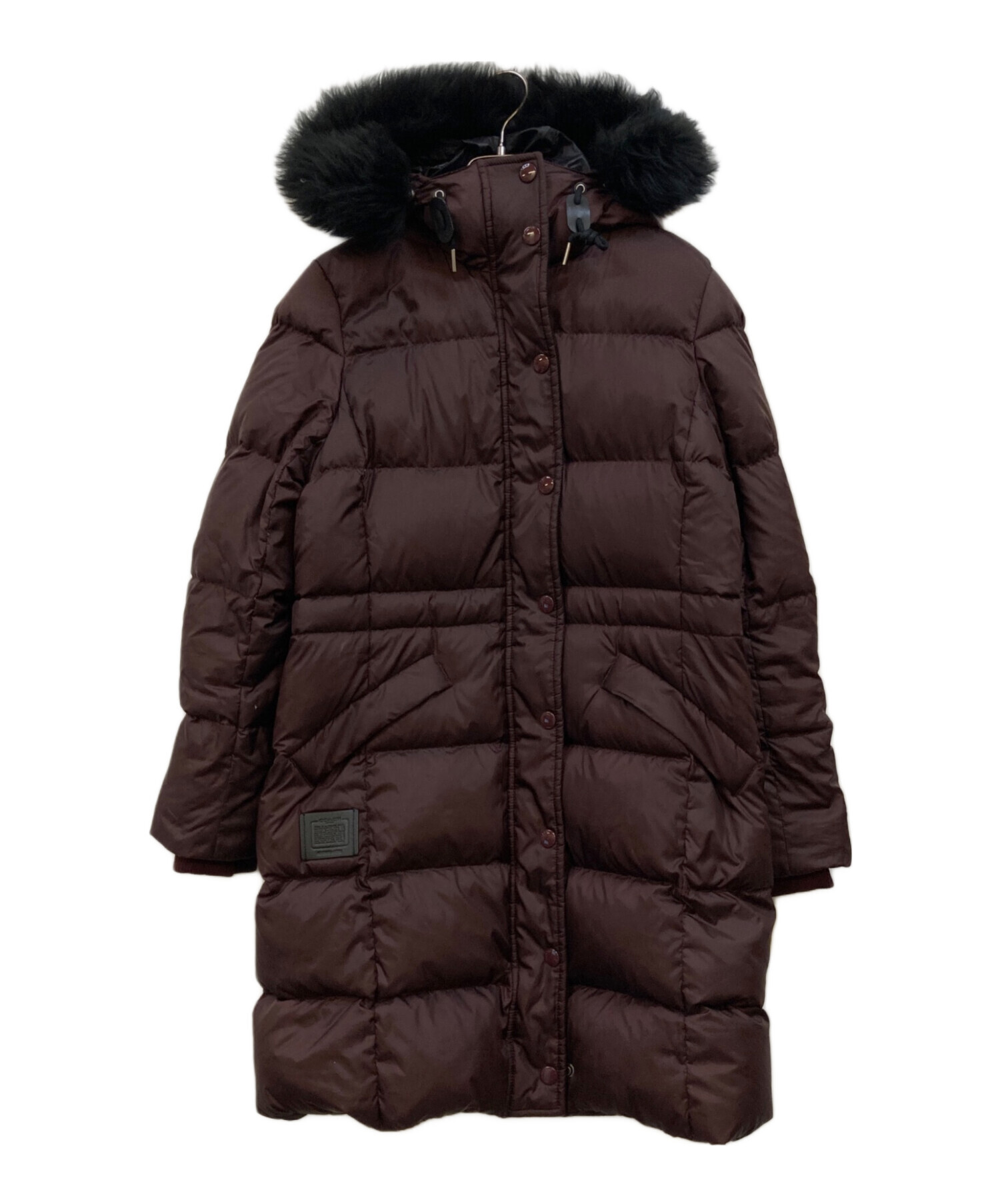 中古・古着通販】COACH (コーチ) ファー付ダウンコート ボルドー