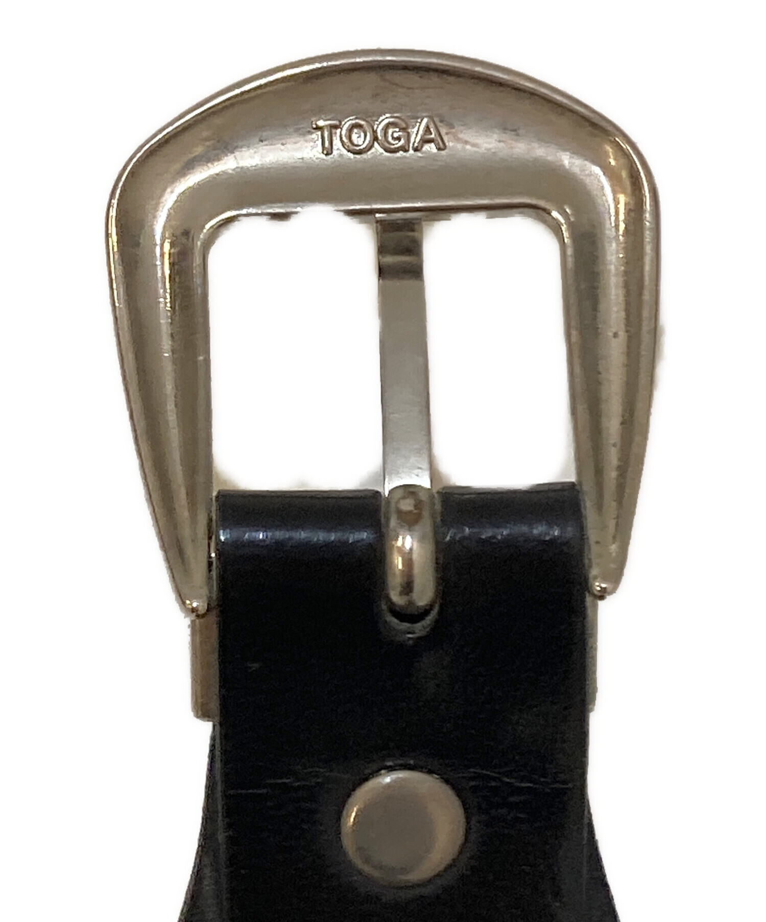 中古・古着通販】TOGA (トーガ) バックルレザーバングル ブラック