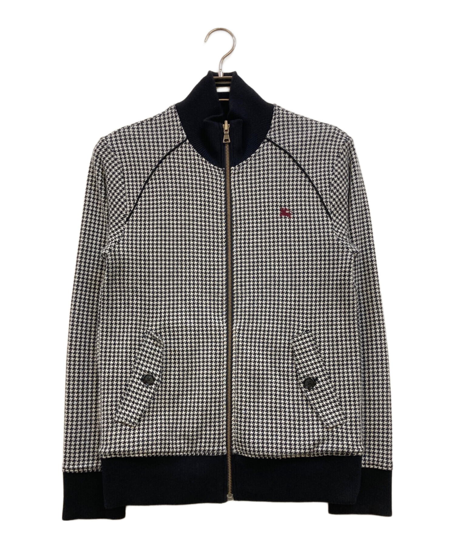Burberrys 千鳥柄 ベロア ウールジャケット ブラック40 バーバリー 中古・古着通販】BURBERRY BLACK LABEL (バーバリーブラックレーベル