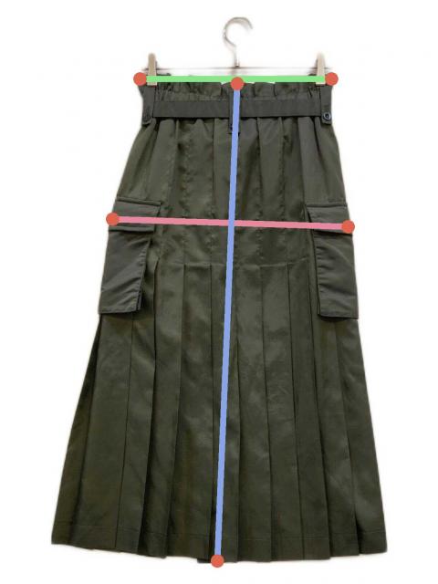 中古・古着通販】sacai (サカイ) Nylon Twill Skirt オリーブ サイズ:2