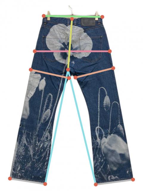 24ss SHOOP STUDIOUS別注 花柄プリントデニムパンツ 中古・古着通販】shoop (シュープ) STUDIOUS (ステュディオス) 別注 花