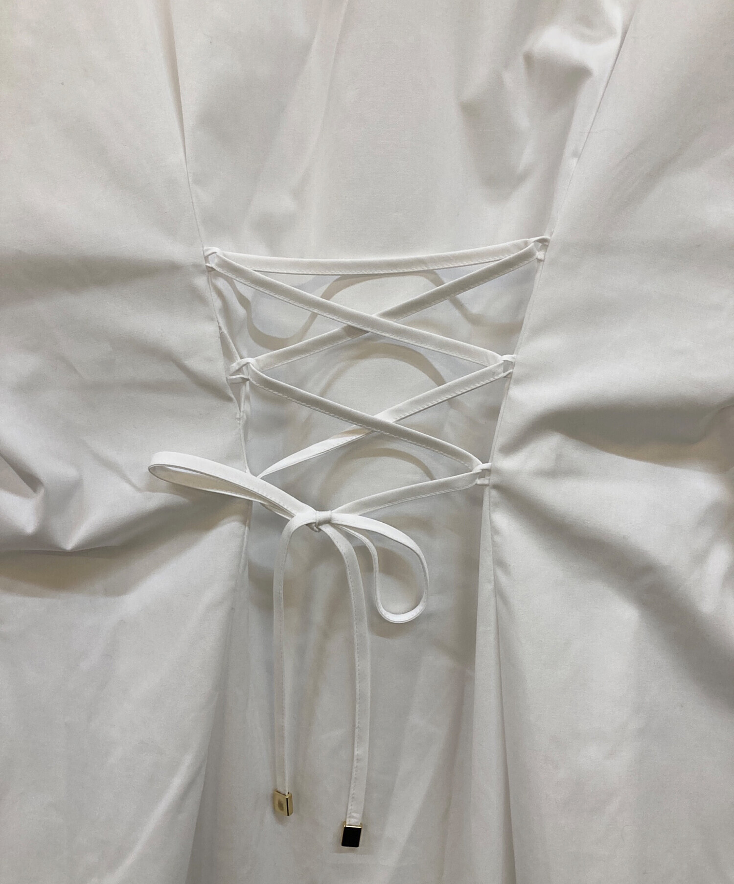 中古・古着通販】ANAYI (アナイ) タイプライターレースアップ ブラウス 