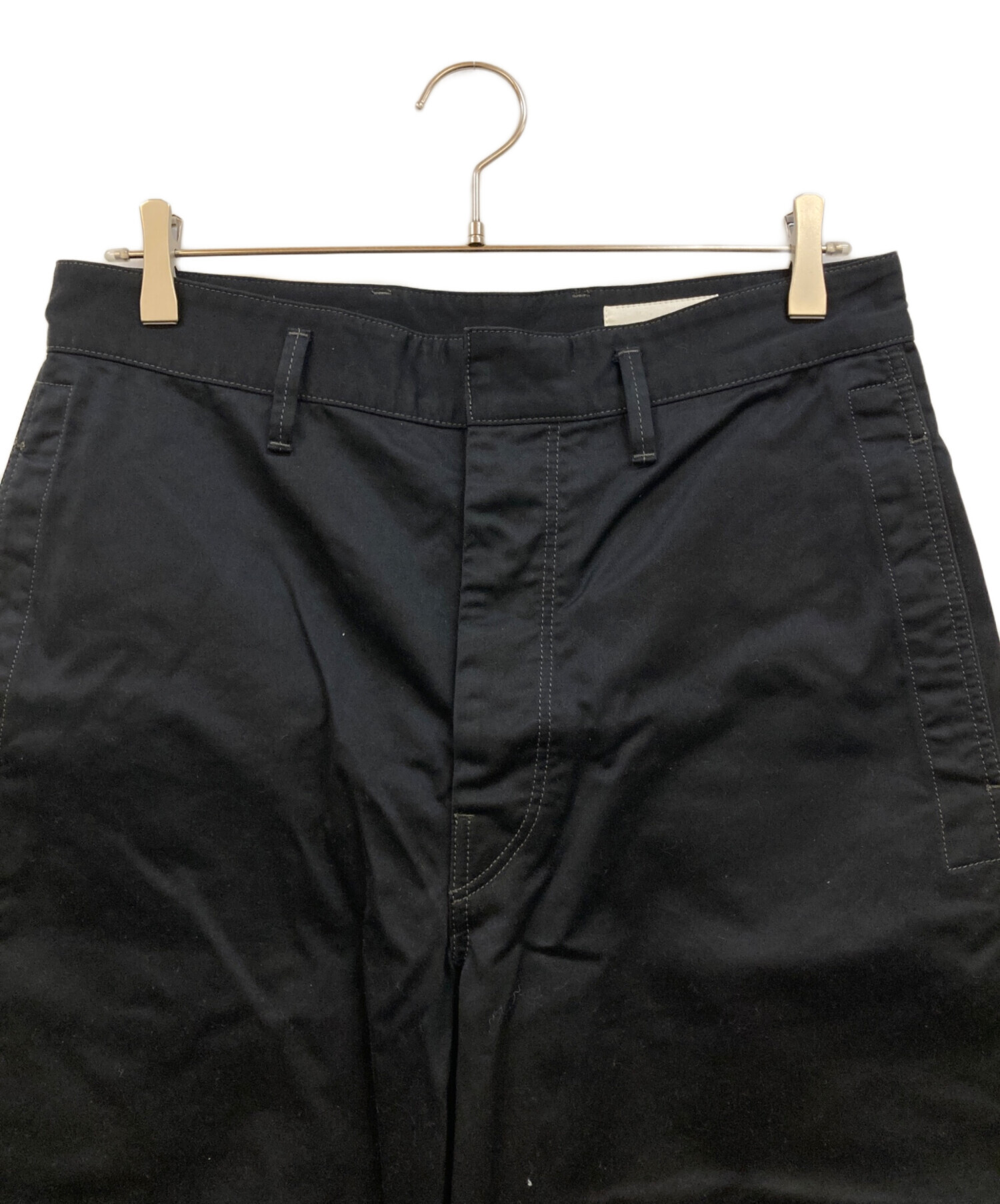 【美品】LEMAIRE ルメール タック パンツ 48 名作 ブラック 中古・古着通販】LEMAIRE (ルメール) LARGE PANTS ブラック サイズ:48