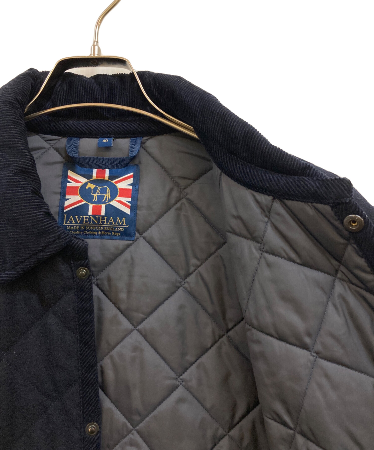 中古・古着通販】LAVENHAM (ラベンハム) キルティングコート ネイビー