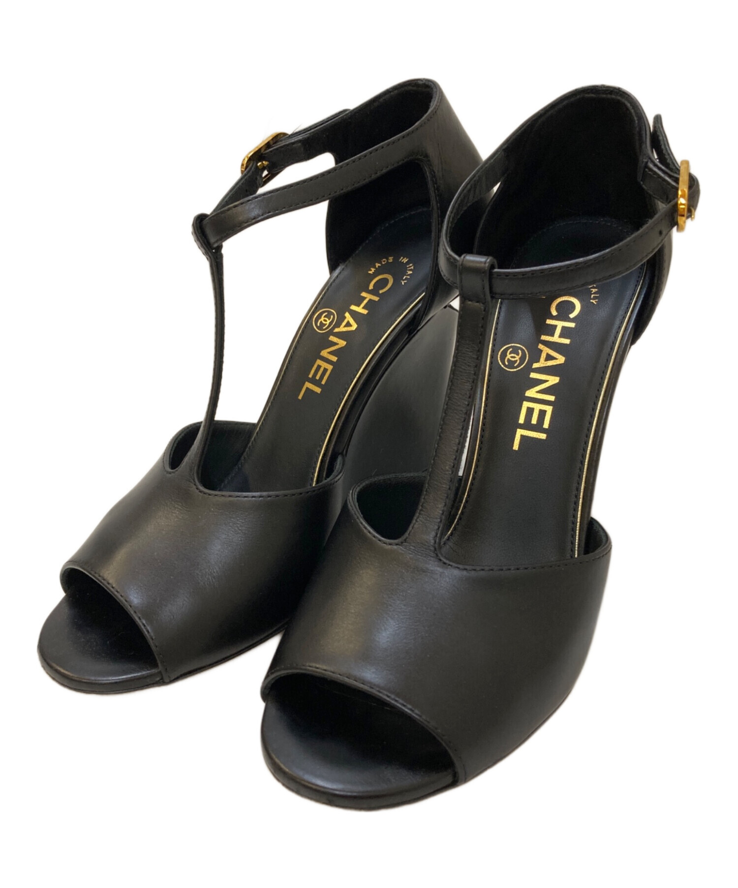 中古・古着通販】CHANEL (シャネル) Tストラップ ココマーク パール