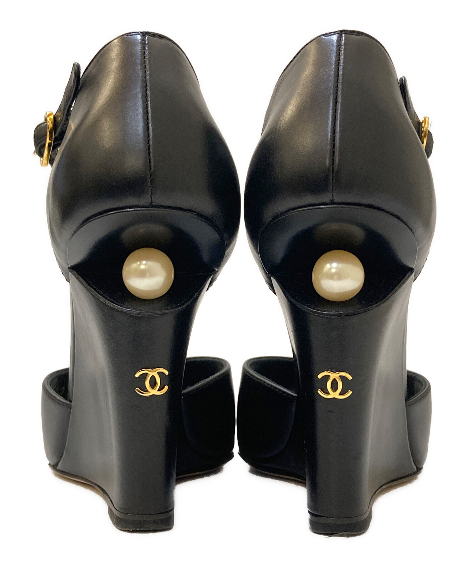 中古・古着通販】CHANEL (シャネル) Tストラップ ココマーク パール