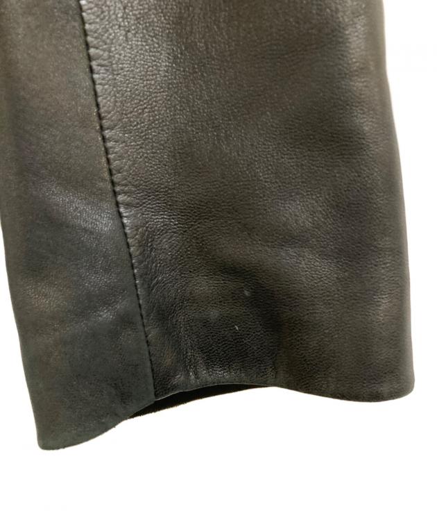 【Burberry】2B ラムレザー テーラードジャケット 中古・古着通販】BURBERRY BLACK LABEL (バーバリーブラックレーベル