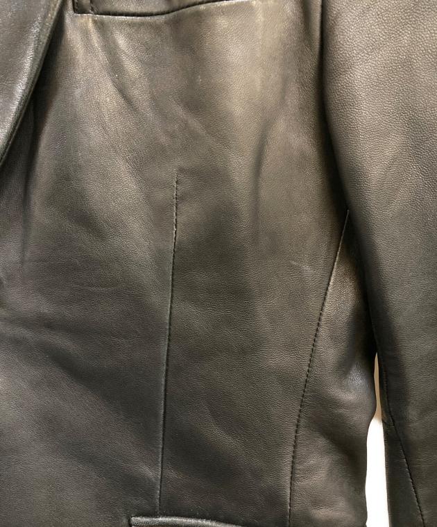 【Burberry】2B ラムレザー テーラードジャケット 中古・古着通販】BURBERRY BLACK LABEL (バーバリーブラックレーベル