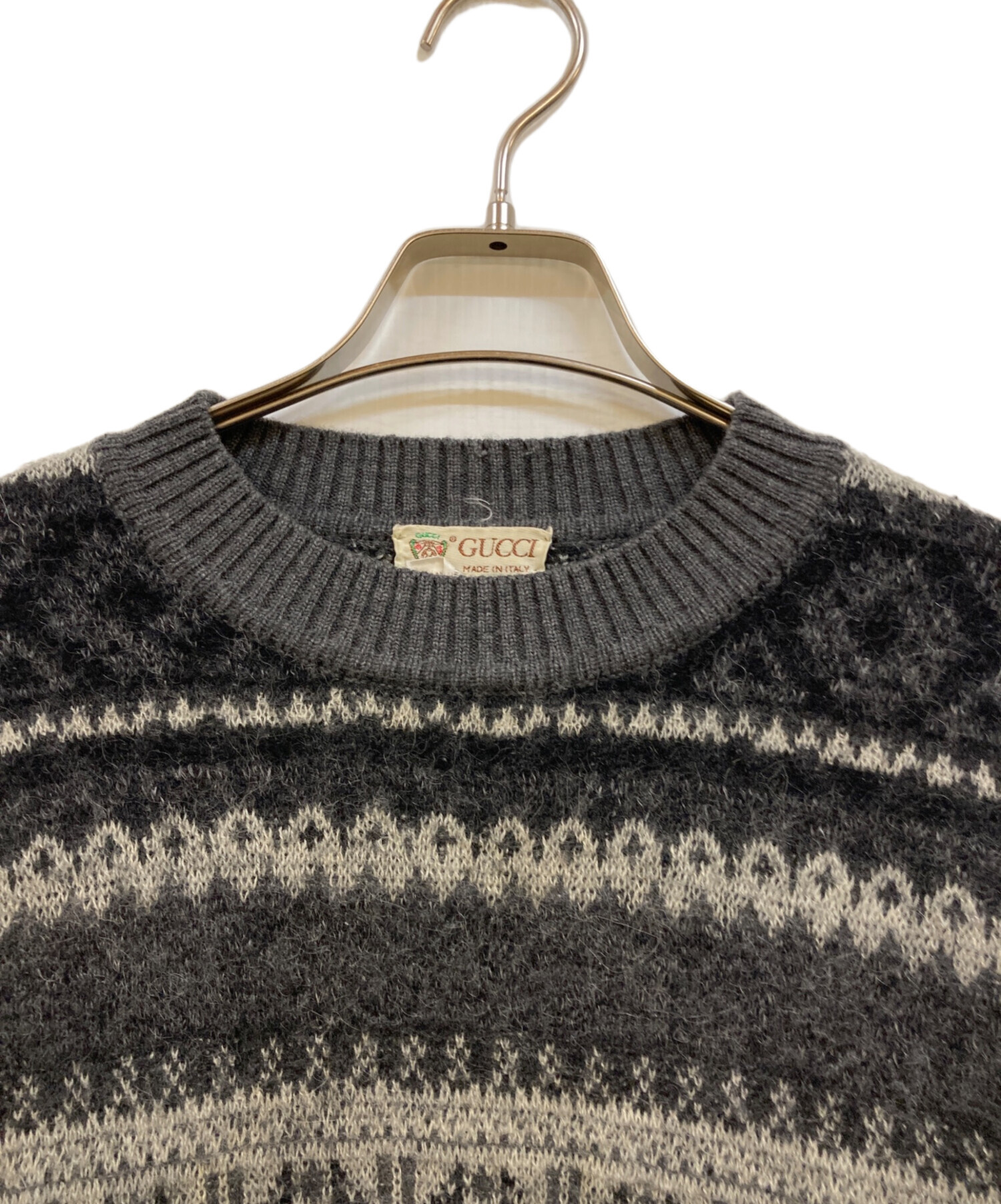 中古・古着通販】GUCCI (グッチ) 80's アルパカ混ノルディックセーター