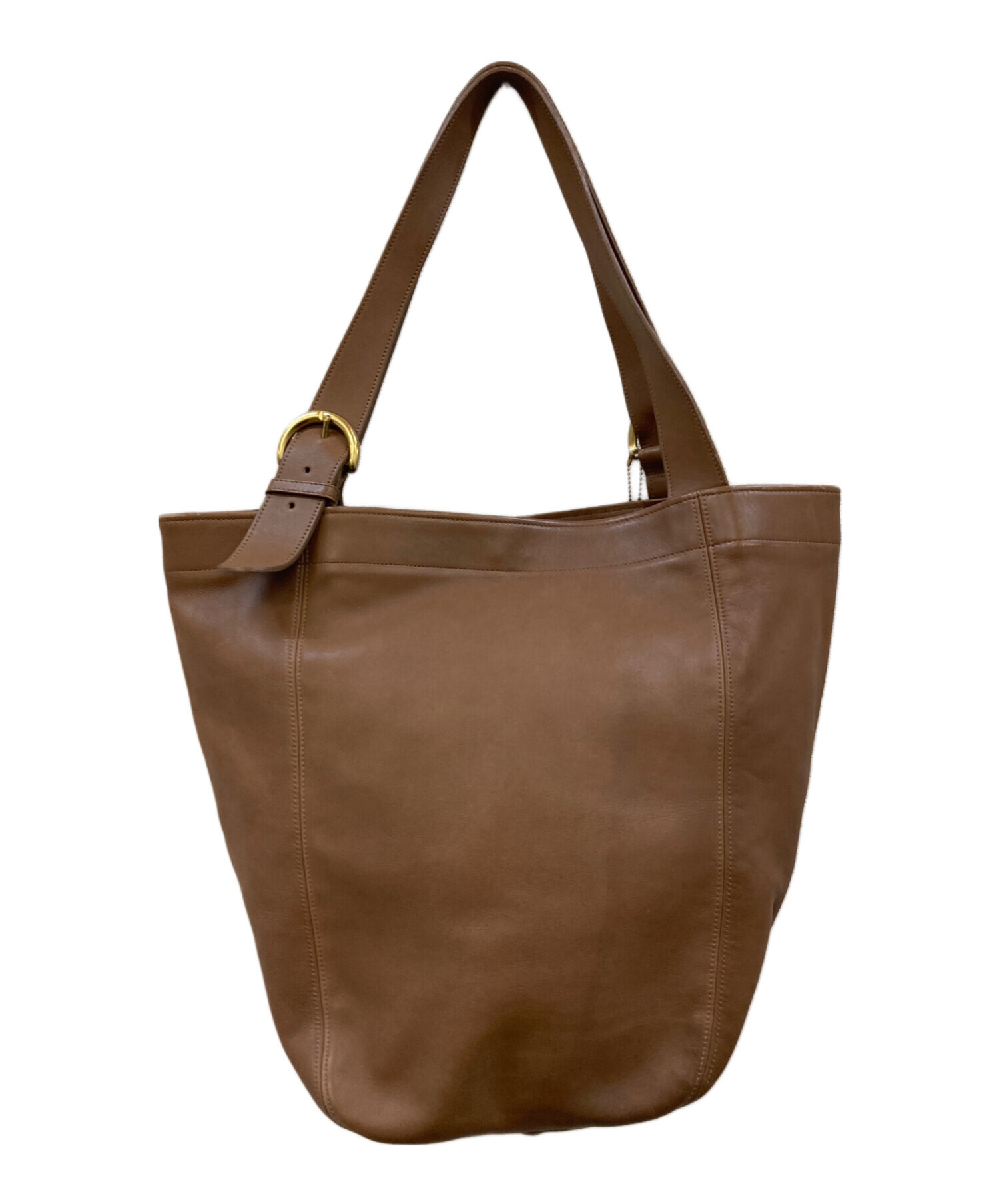 中古・古着通販】COACH (コーチ) レザートートバッグ ブラウン