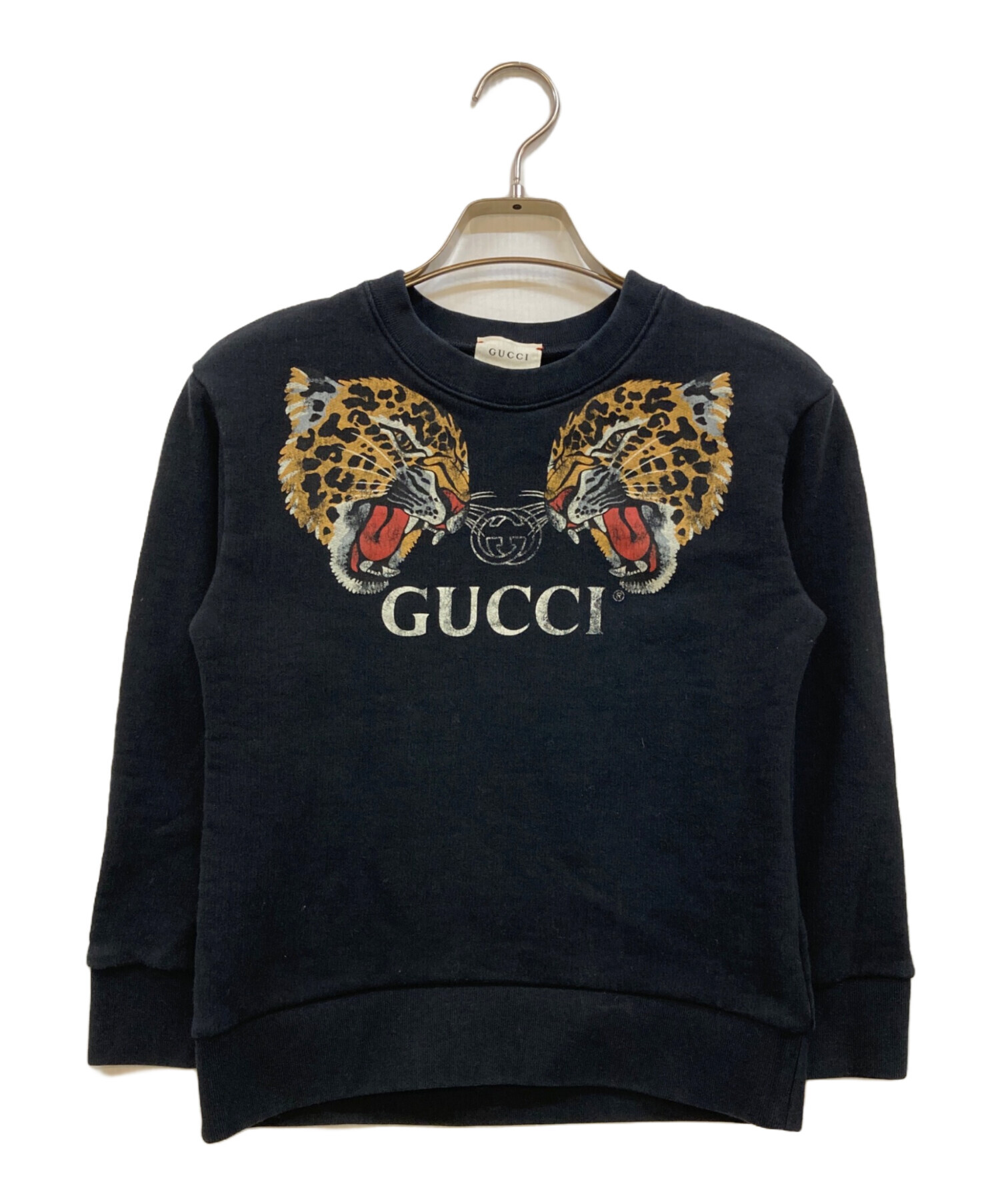 中古・古着通販】GUCCI (グッチ) タイガープリントスウェット ブラック
