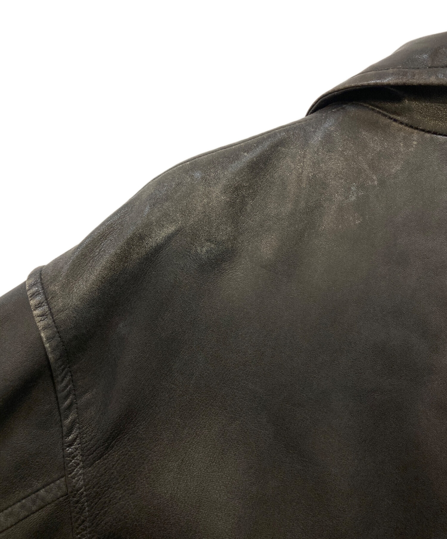 中古・古着通販】INTERMEZZO (インターメッツォ) ラムレザーカーコート