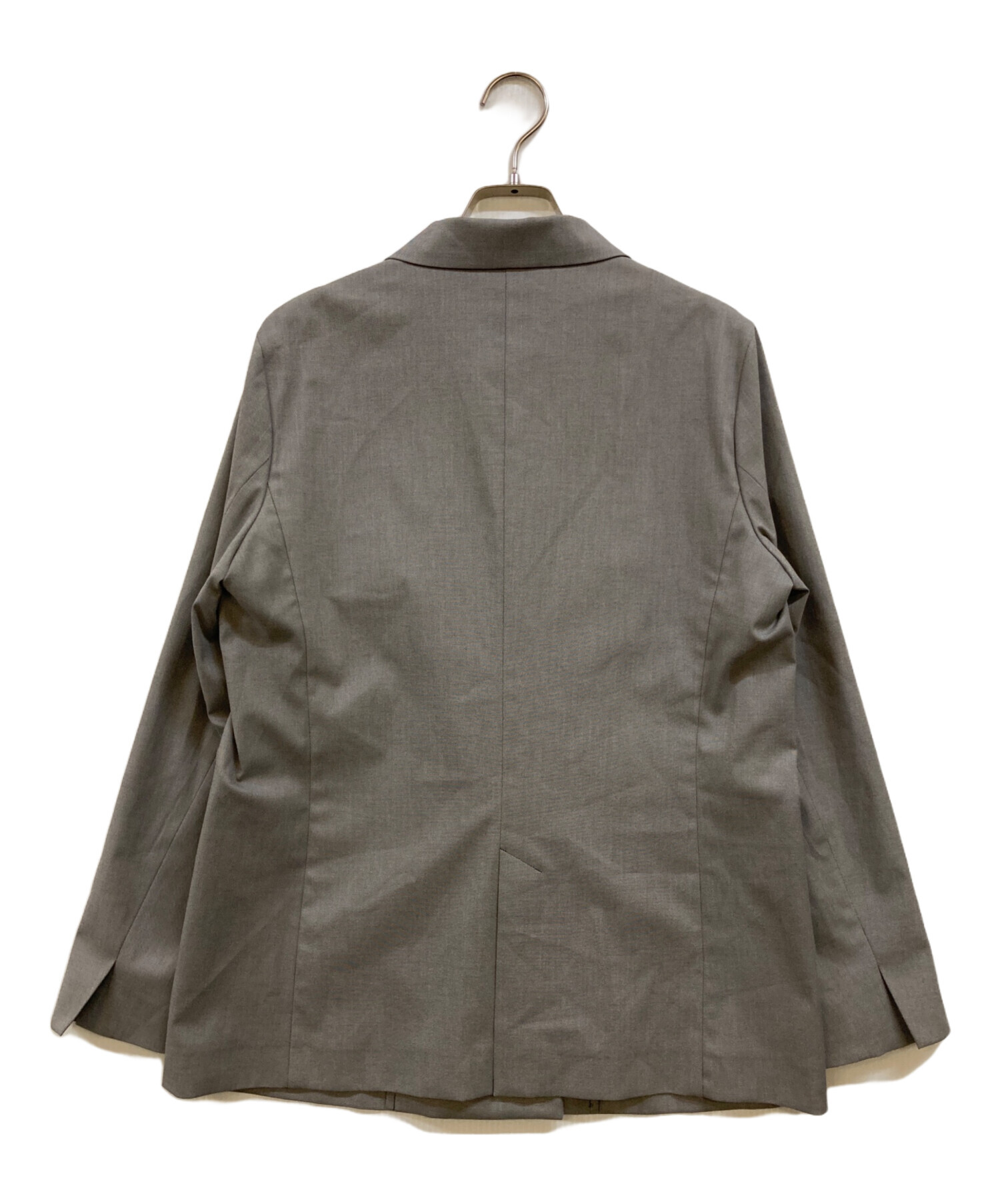 qualite - qualite ストレッチ素材 ダブルボタンジャケット 3244-00-80000 テーラードジャケット グレー レディース カリテ【中古】5-0714M∞ 中古・古着通販】qualite (カリテ) ダブルテーラードジャケット グレー