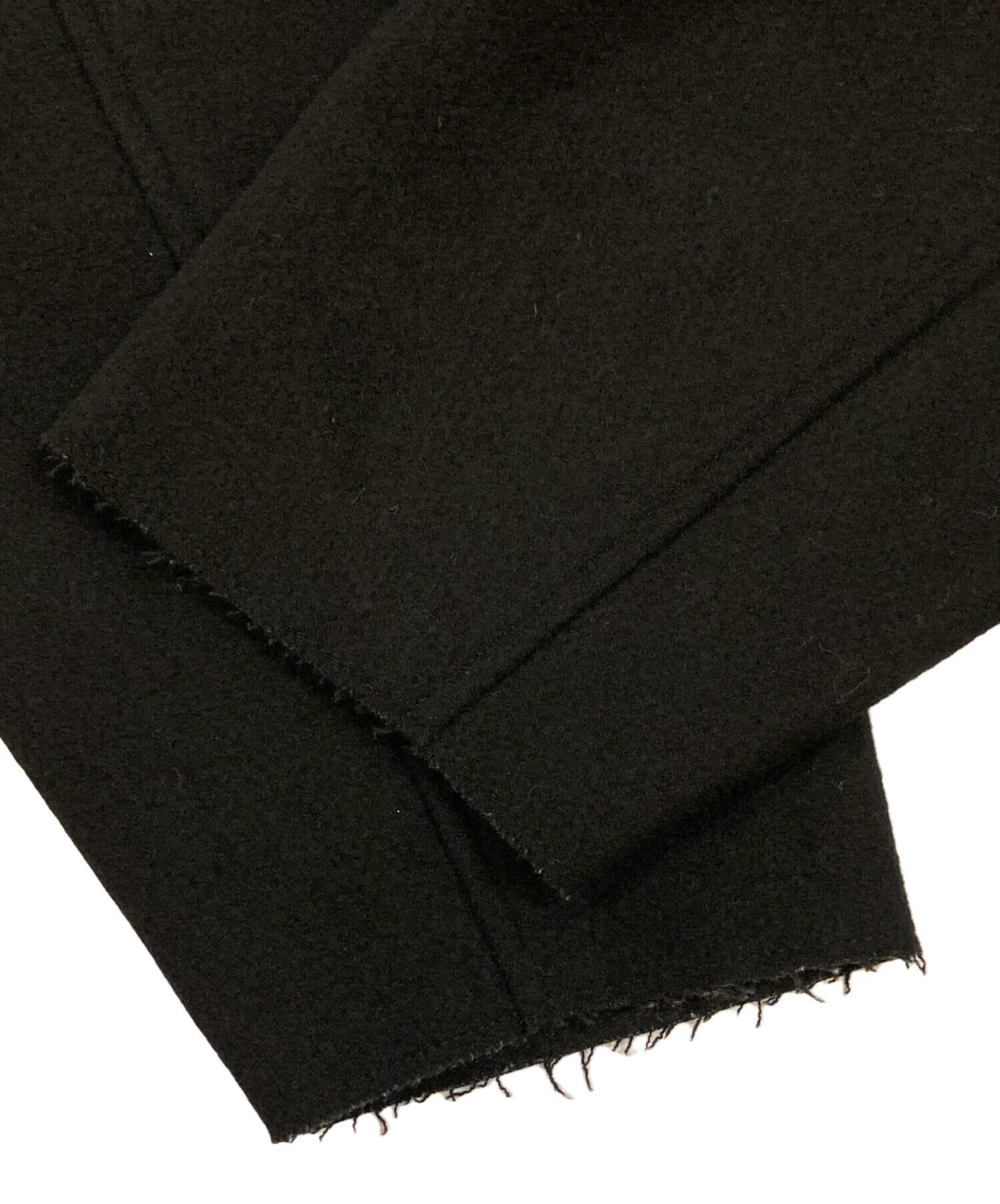 中古・古着通販】HYKE (ハイク) MELTON HOODED WORK COAT ブラック