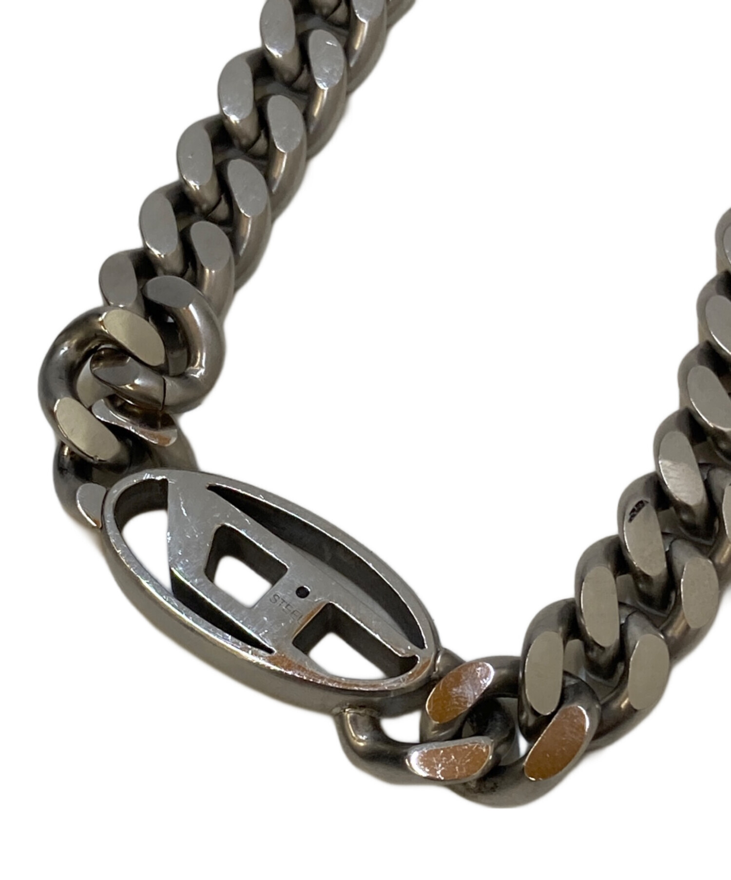 中古・古着通販】DIESEL (ディーゼル) Dロゴ 喜平チェーンネックレス 中古・古着通販】DIESEL (ディーゼル) Dロゴ 喜平チェーンネックレス