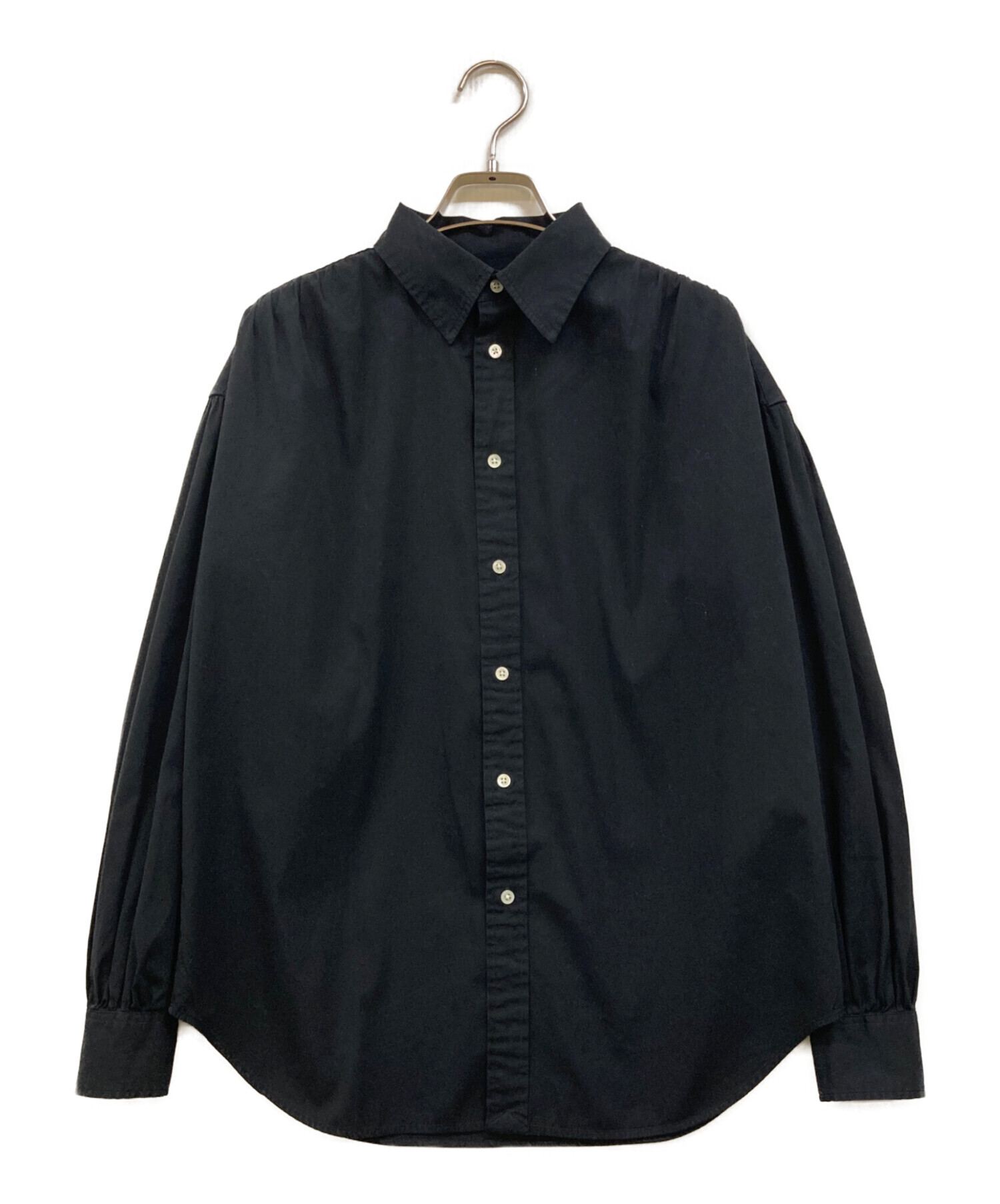 現行タグ Ralph Lauren ガーゼシャツ ブラック L ブラック 中古・古着通販】POLO RALPH LAUREN (ポロ・ラルフローレン) ギャザー