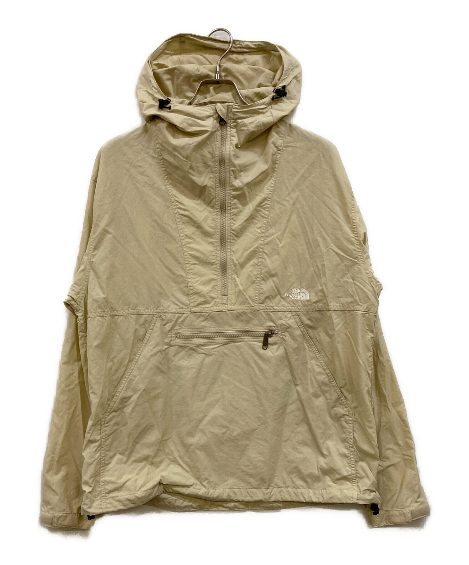 THE NORTH FACE コンパクトアノラック ベージュ プルオーバー 中古・古着通販】THE NORTH FACE (ザ ノース フェイス) コンパクト