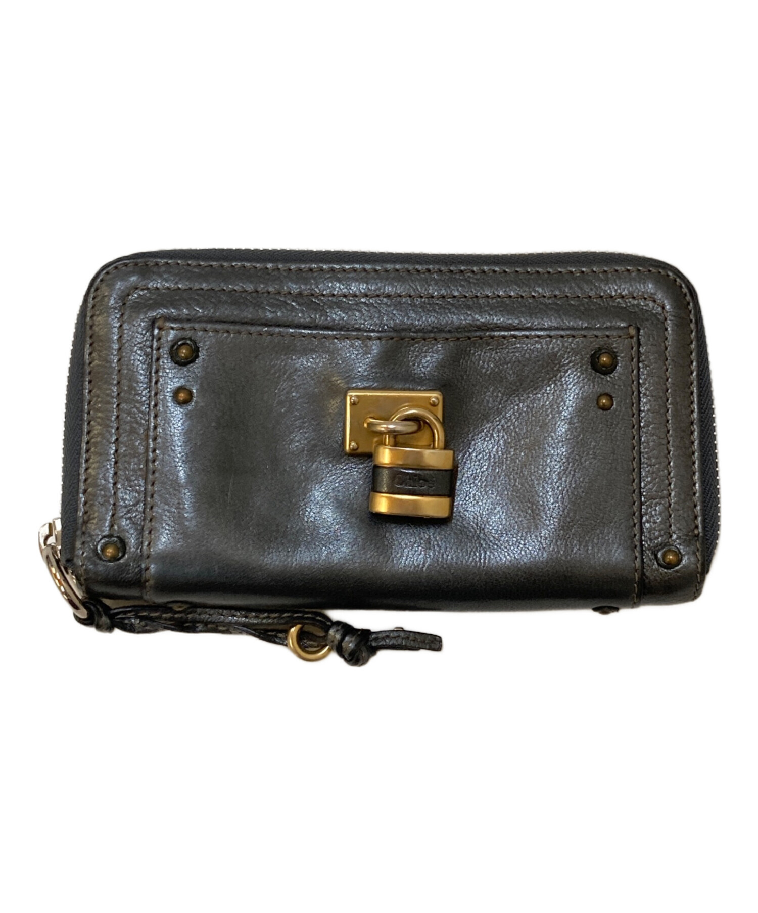 中古・古着通販】Chloe (クロエ) paddington ロングウォレット グレー 