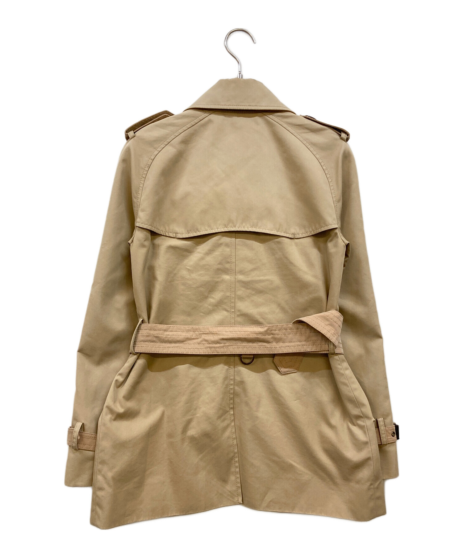 美品✨COACH シグネチャー トレンチコート ショート ベージュ ベルト XS COACH（コーチ） 美品 裏地シグネチャー ベルテッド ショート トレンチ