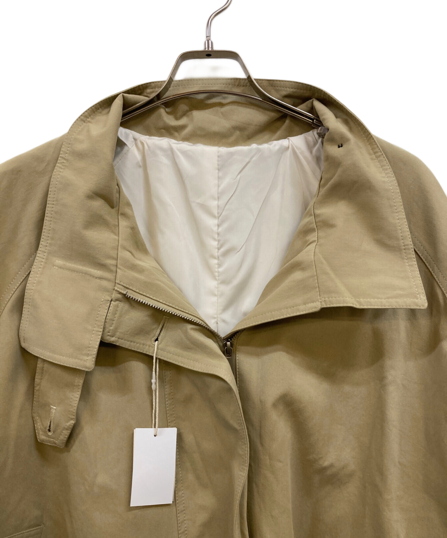新品 Nalm. フリルハーフトレンチコート なるむ ベージュトレンチ 