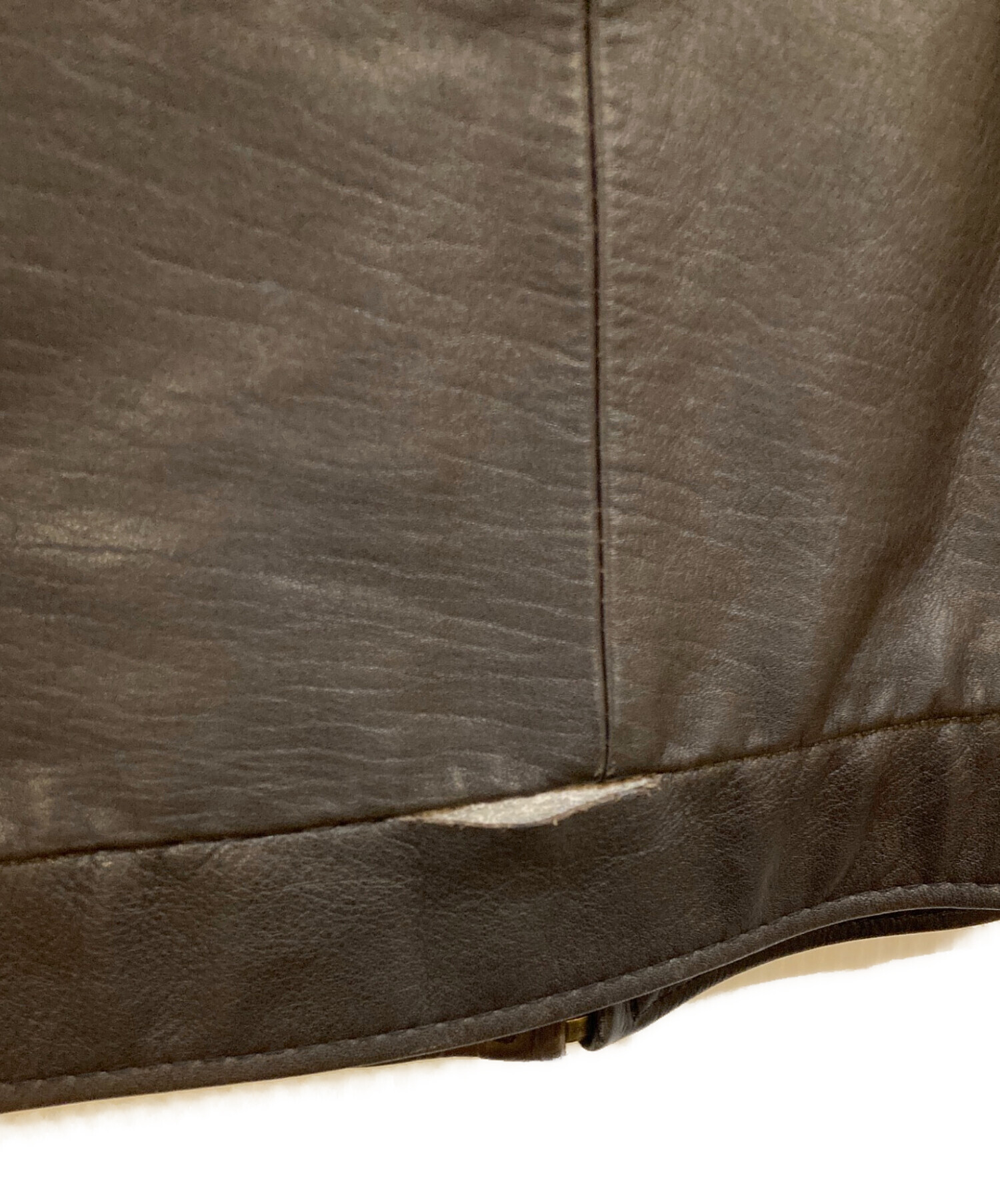 croft&barrow 本革　レザージャケット XL 古着　アメカジ 古着 CROFT&BARROW/ クラフトアンドバロー/ジップアップレザー
