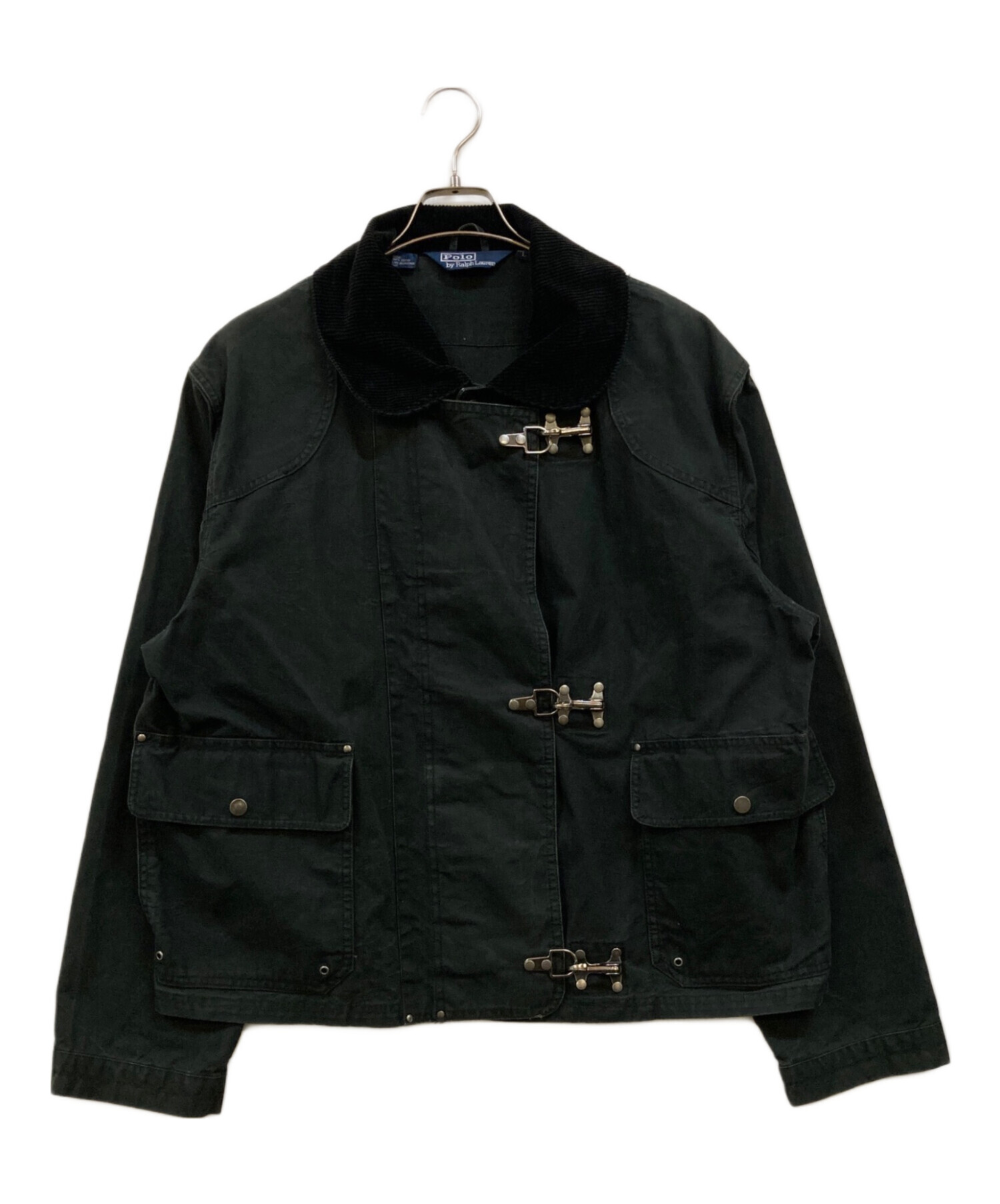 希少 美品 90s ラルフローレン ファイヤーマン ジャケット コーデュロイ襟 希少 90's ラルフローレン デニム ファイヤーマン ジャケット