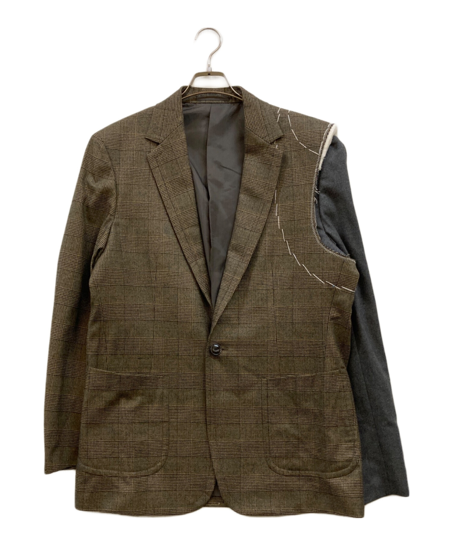 ④ブラウン様　１㌔小 中古・古着通販】KOLOR (カラー) 1B 再構築ステッチテーラード